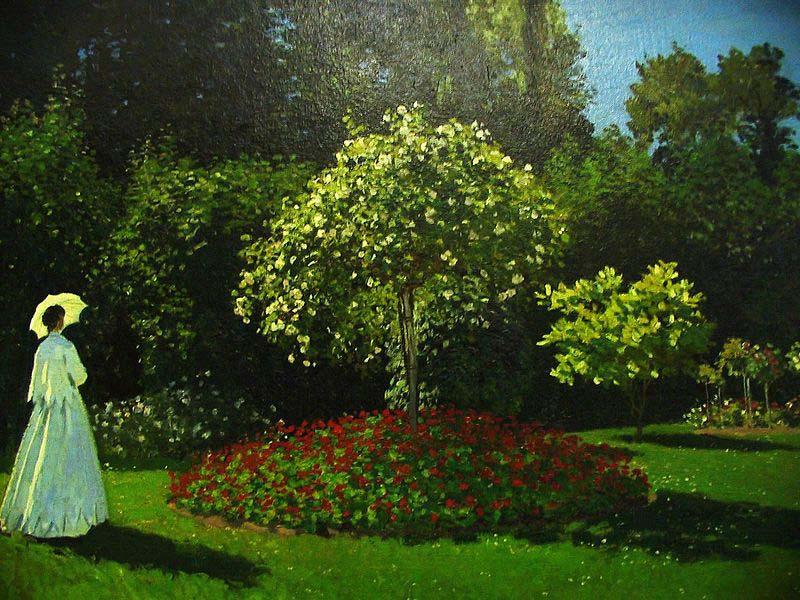 Claude Monet Lady in the garden oil painting image